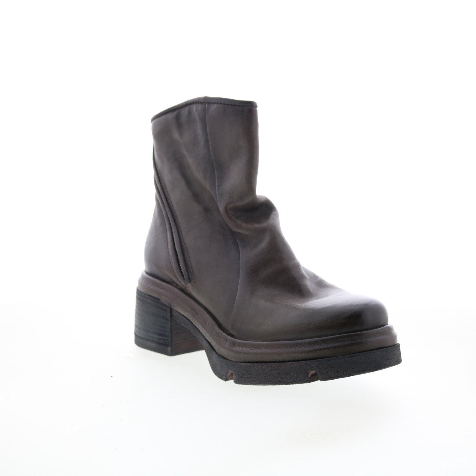 Edgar Womens Brown Leather Zipper Casual Dress Boots