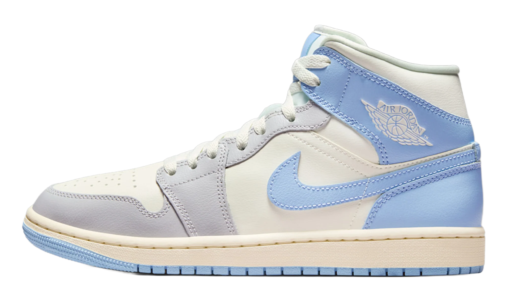 Air Jordan 1 Mid WMNS "Psychic Blue Sail Coconut Milk" BQ6472 402