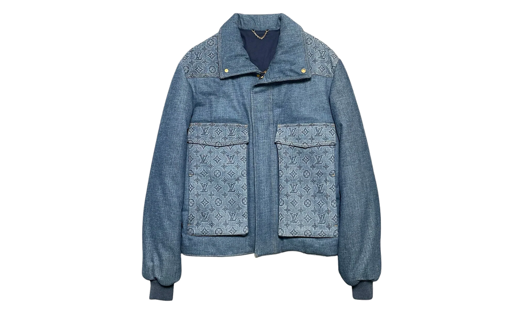 Monogram Padded Denim Jacket "Indigo" 1AATPO