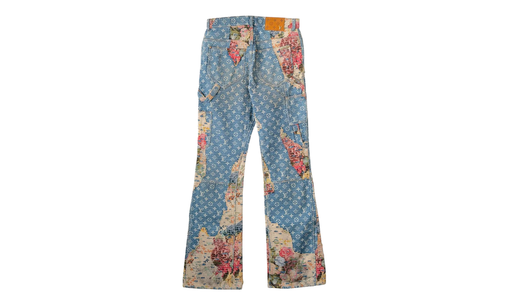 Floral Destroyed Carpenter Jeans "Indigo" LSFDCJI