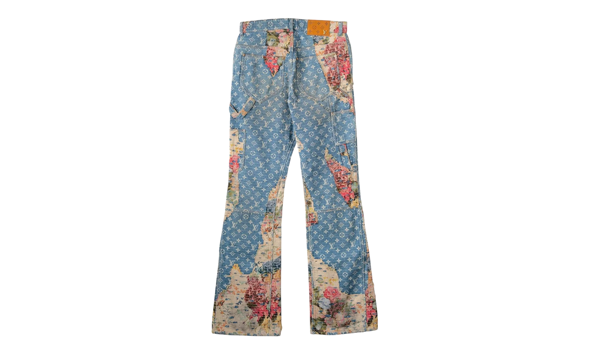 Floral Destroyed Carpenter Jeans "Indigo" LSFDCJI
