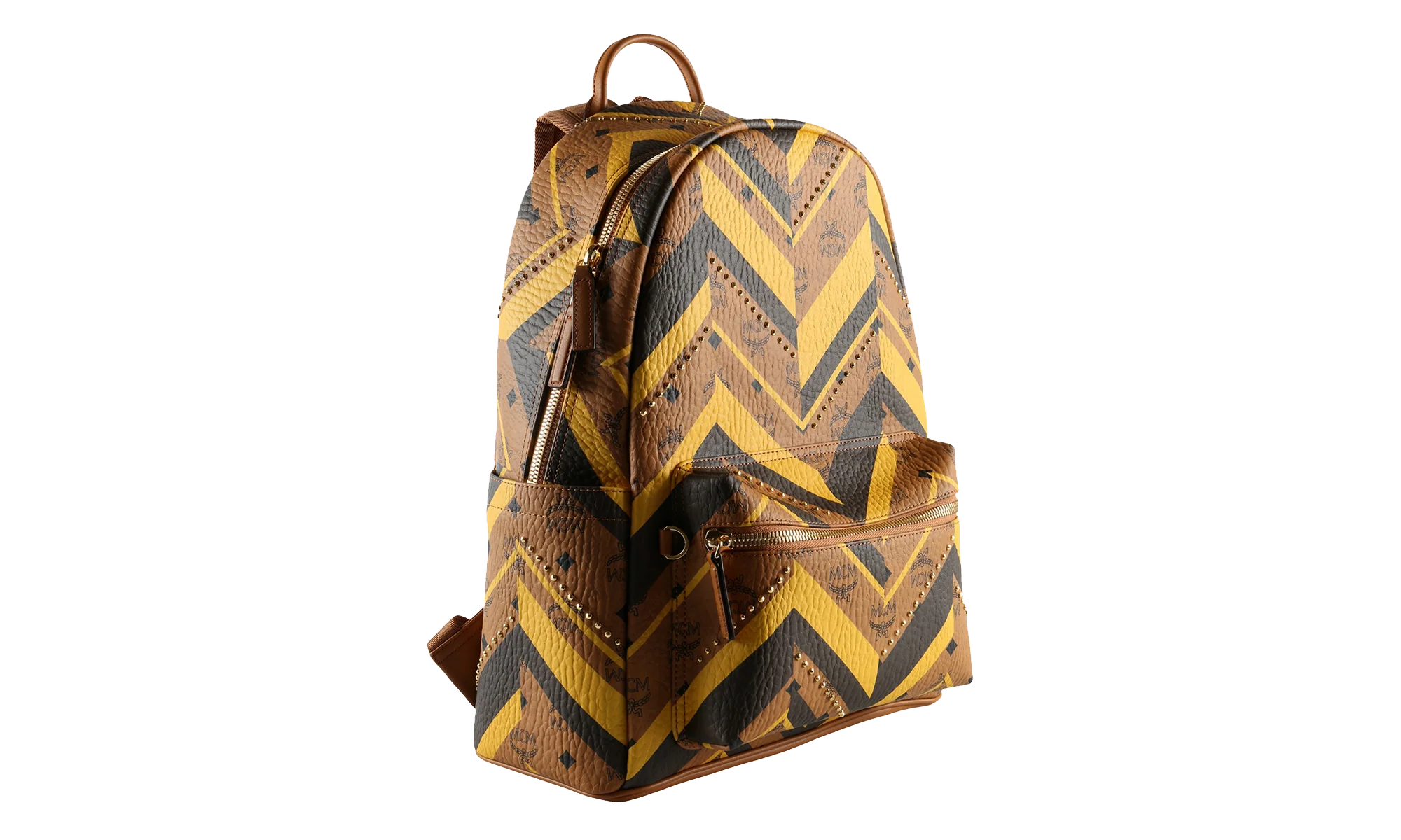 Medium Stark Mega Monogram Backpack in Visetos "Cognac" MMKFAVE03CO001