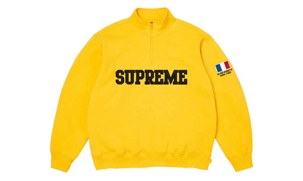 Shop Flag Half Zip Pullover "SS26 - Yellow - Paris" SU27018