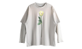 Layered Graphic T-Shirt WMNS "Light Grey" FN WN TSHI000872 LIGHT GREY