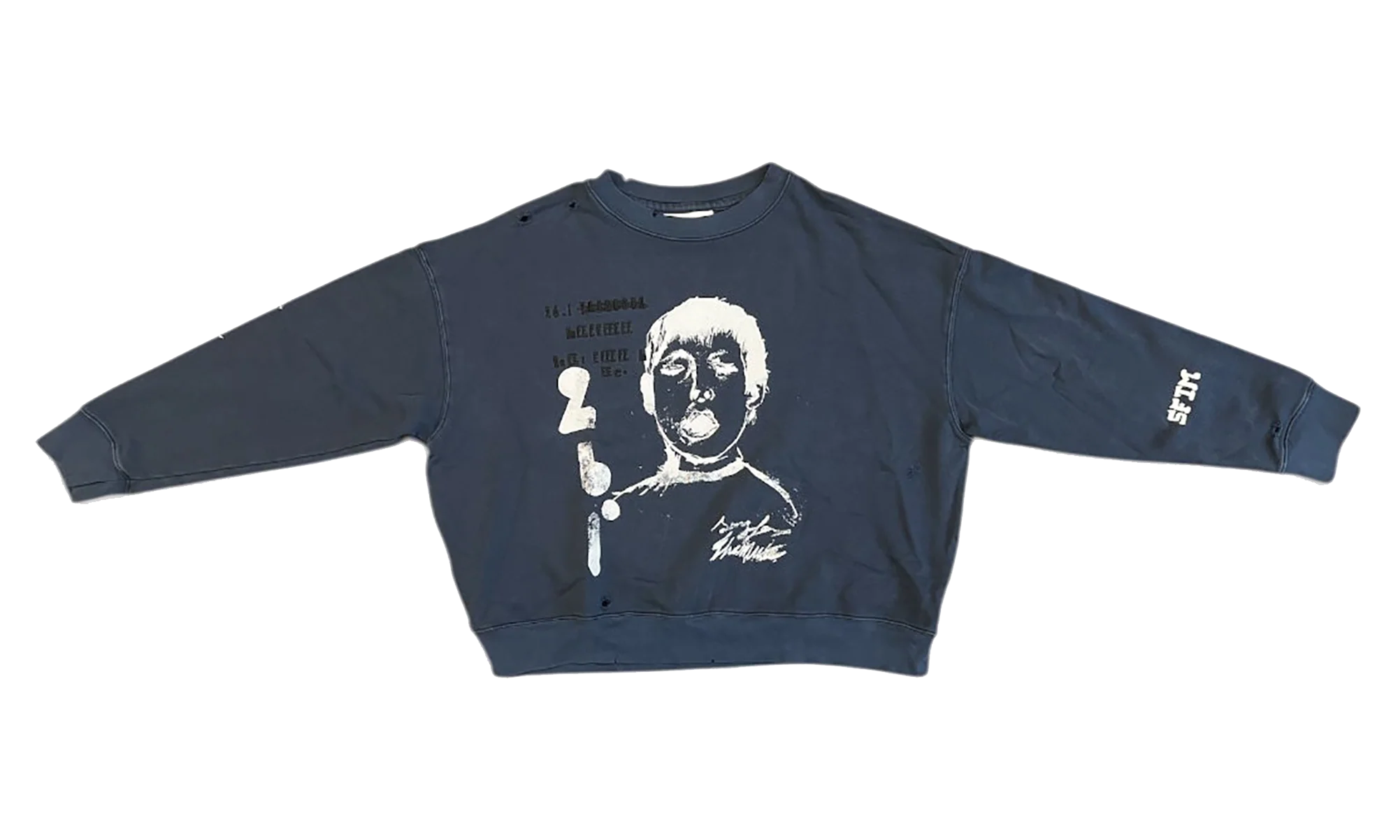 Yawning Kid Relaxed Pullover "French Terry - Overdye Navy" 261 MJP029P6 TERYNVY