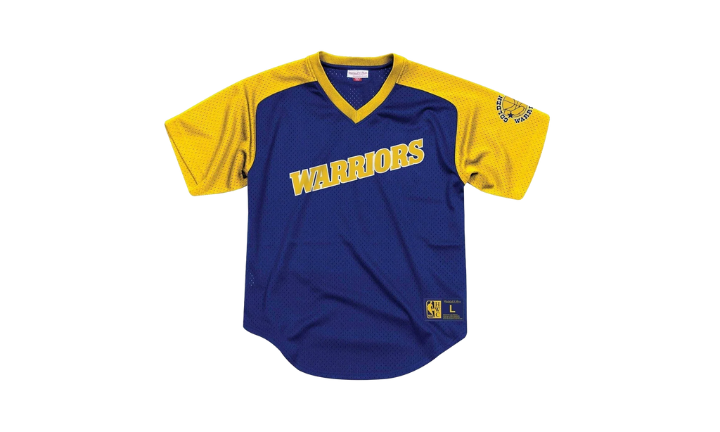 NBA Final Seconds Mesh V-Neck Shirt "Golden State Warriors - Blue" BA87OQ GSW B JXY