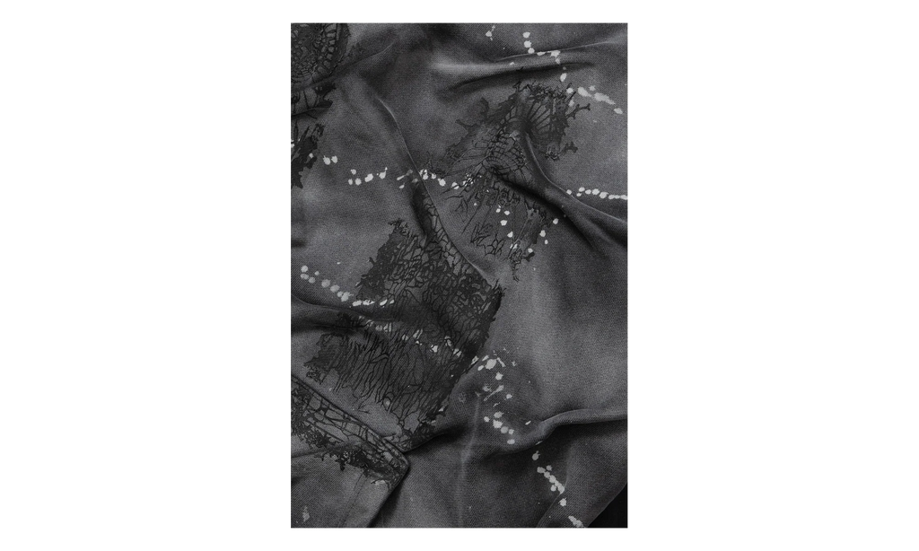 Gathered Thorn Window Hoodie "Black / Grey" CU6OFEQL