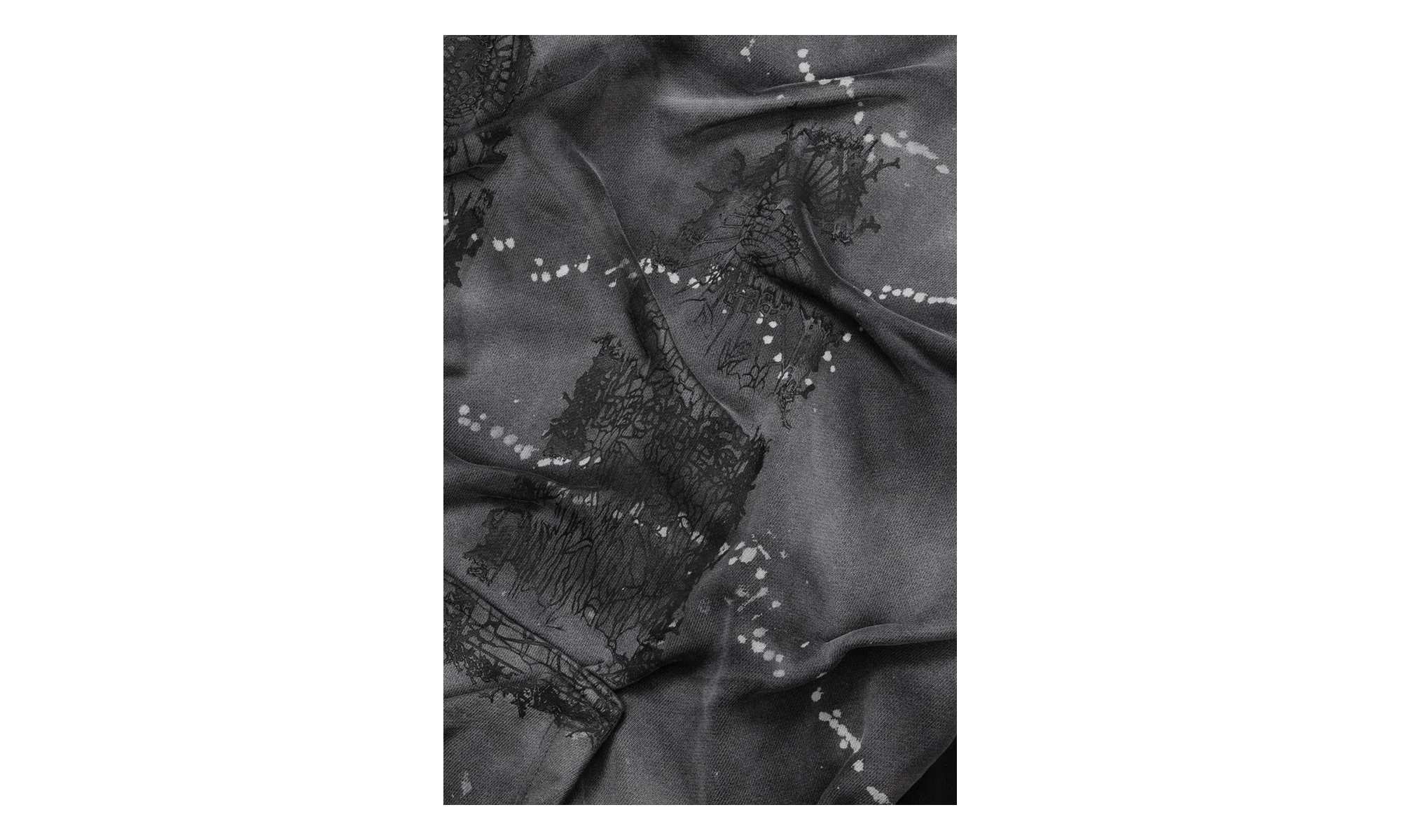 Gathered Thorn Window Hoodie "Black / Grey" CU6OFEQL