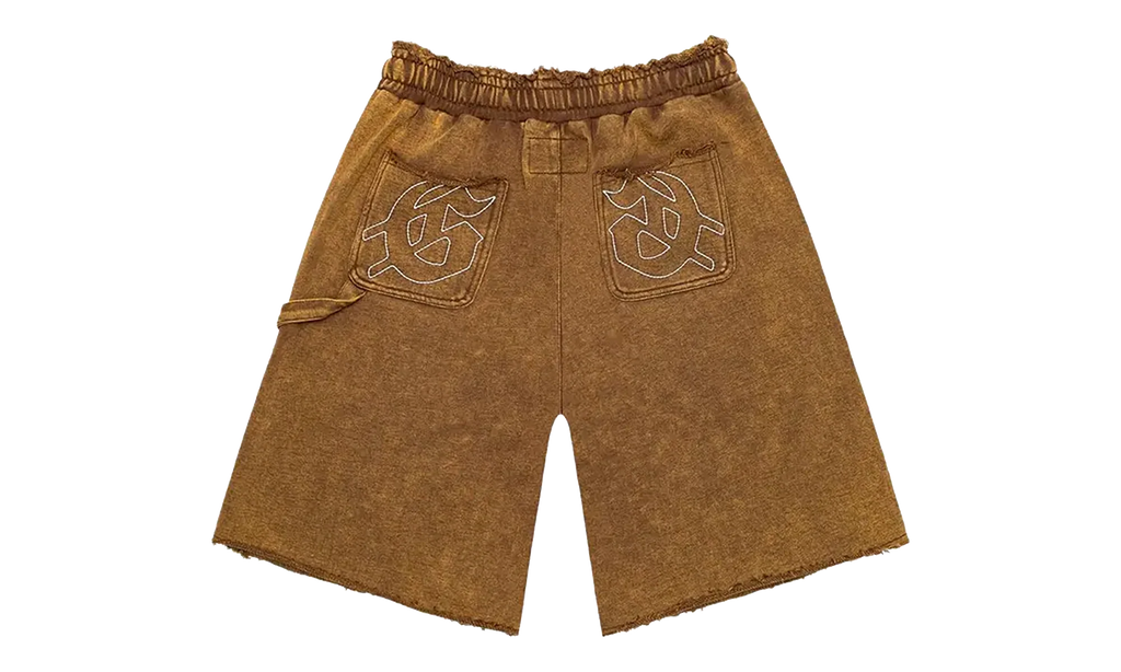 Carpenter Distressed Shorts "Muddy Brown Wash" GS194