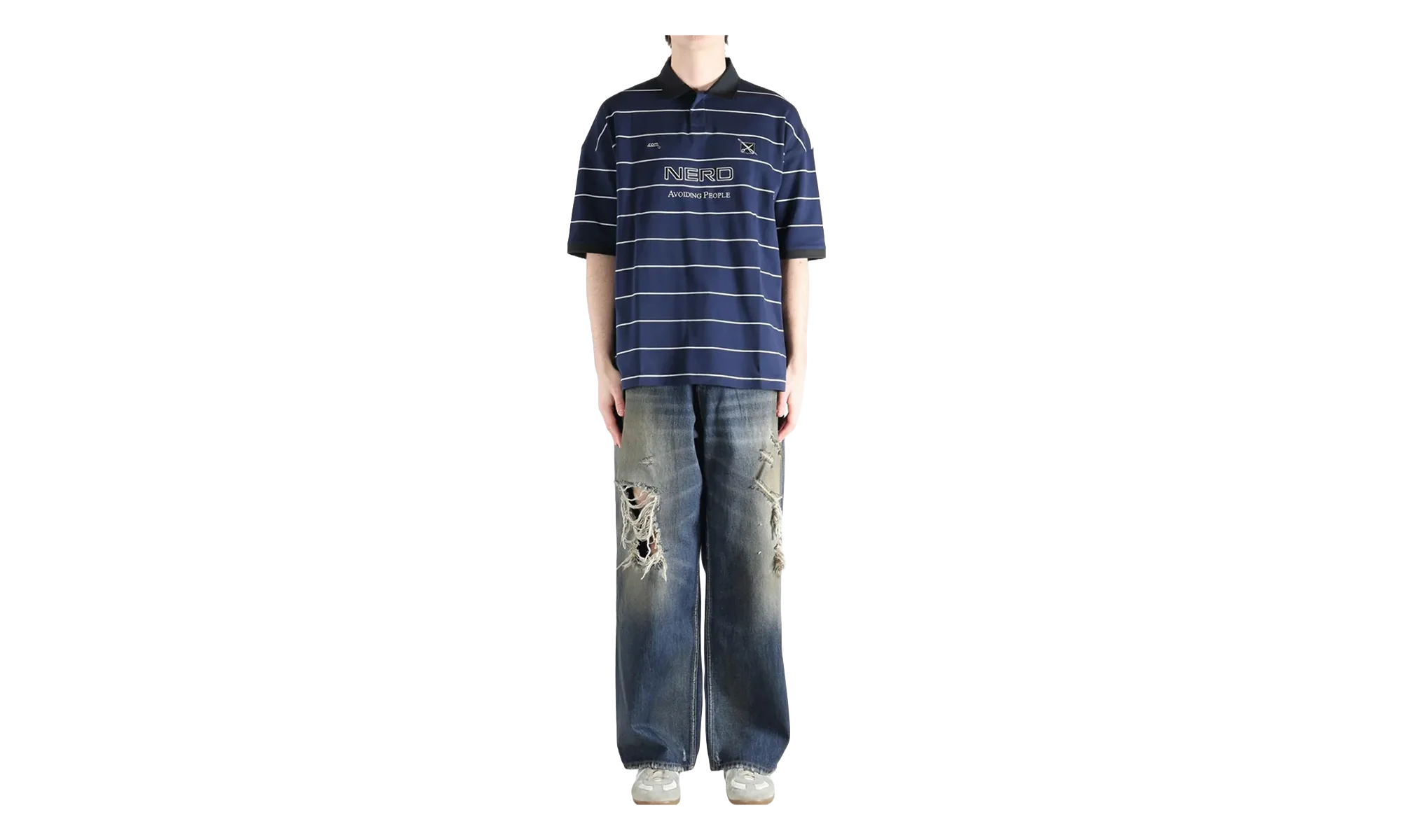 Nerd Polo "Navy/White Stripes" ME76PO205N NAVY