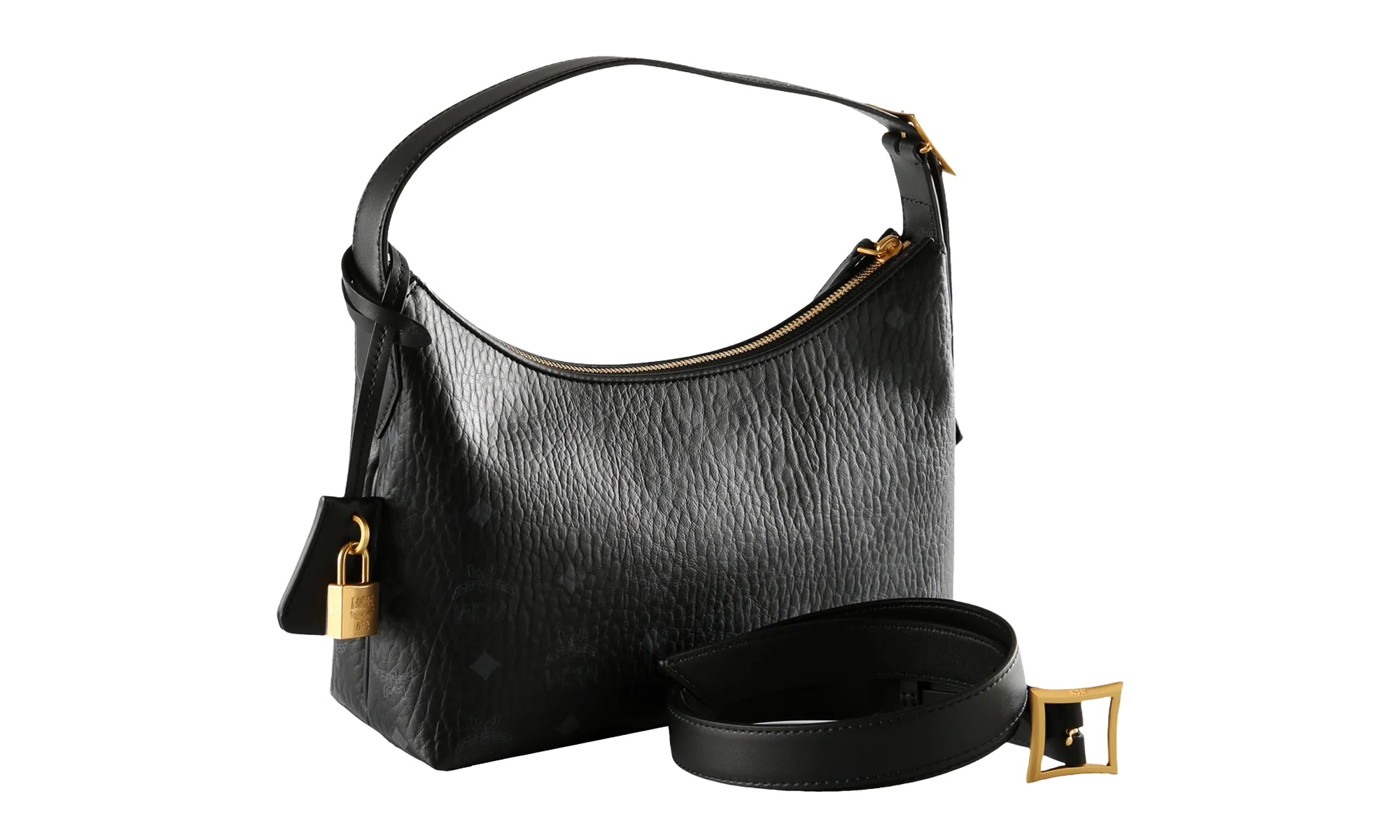 Small Aren Hobo in Visetos "Black" MWHESTA01BK001