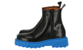 Leather Sponge Zip Boot "Black Blue" OMID004F22LEA0011045