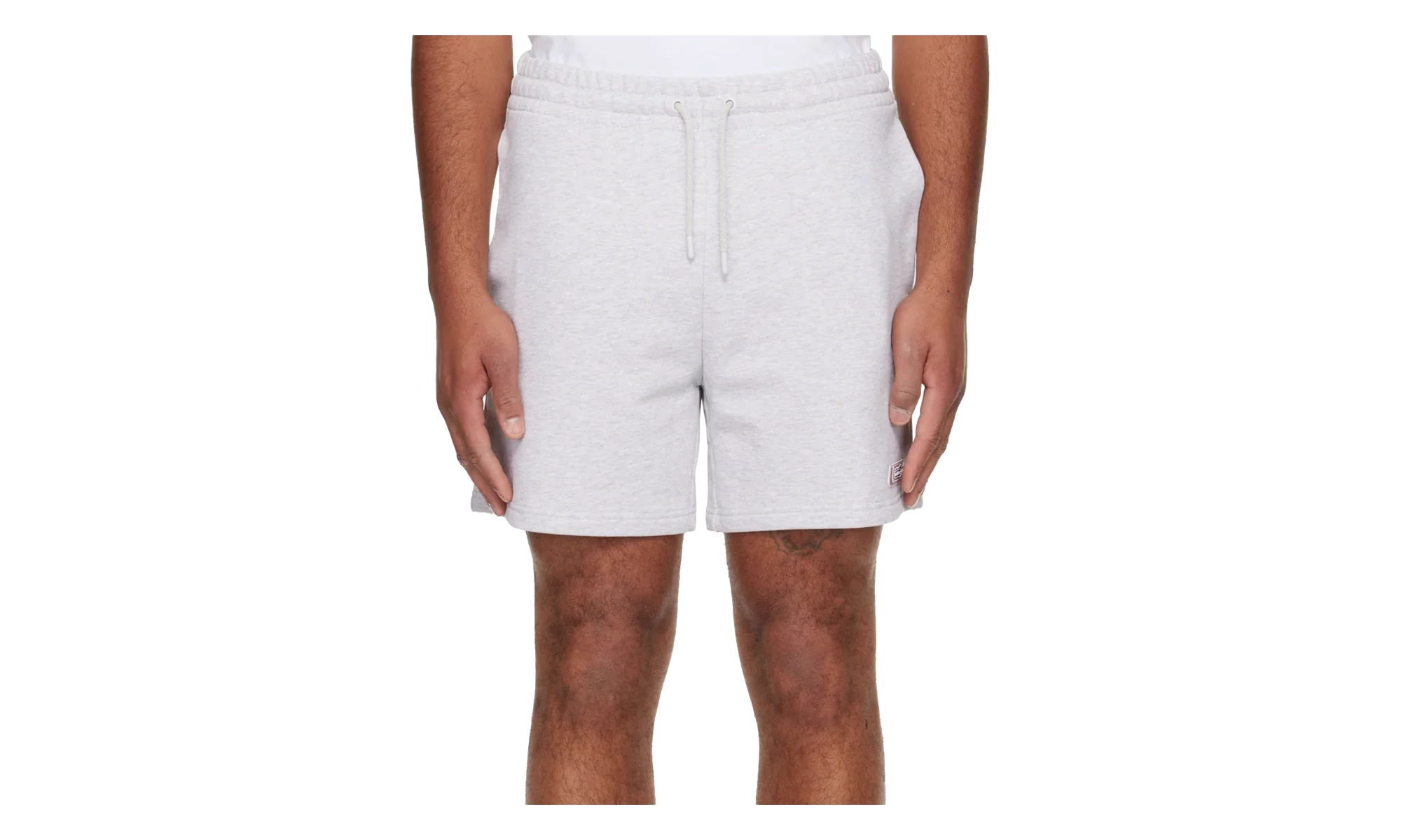 PVC Patch Grey Marle Jersey Sweatshorts "Grey" 252195M193024