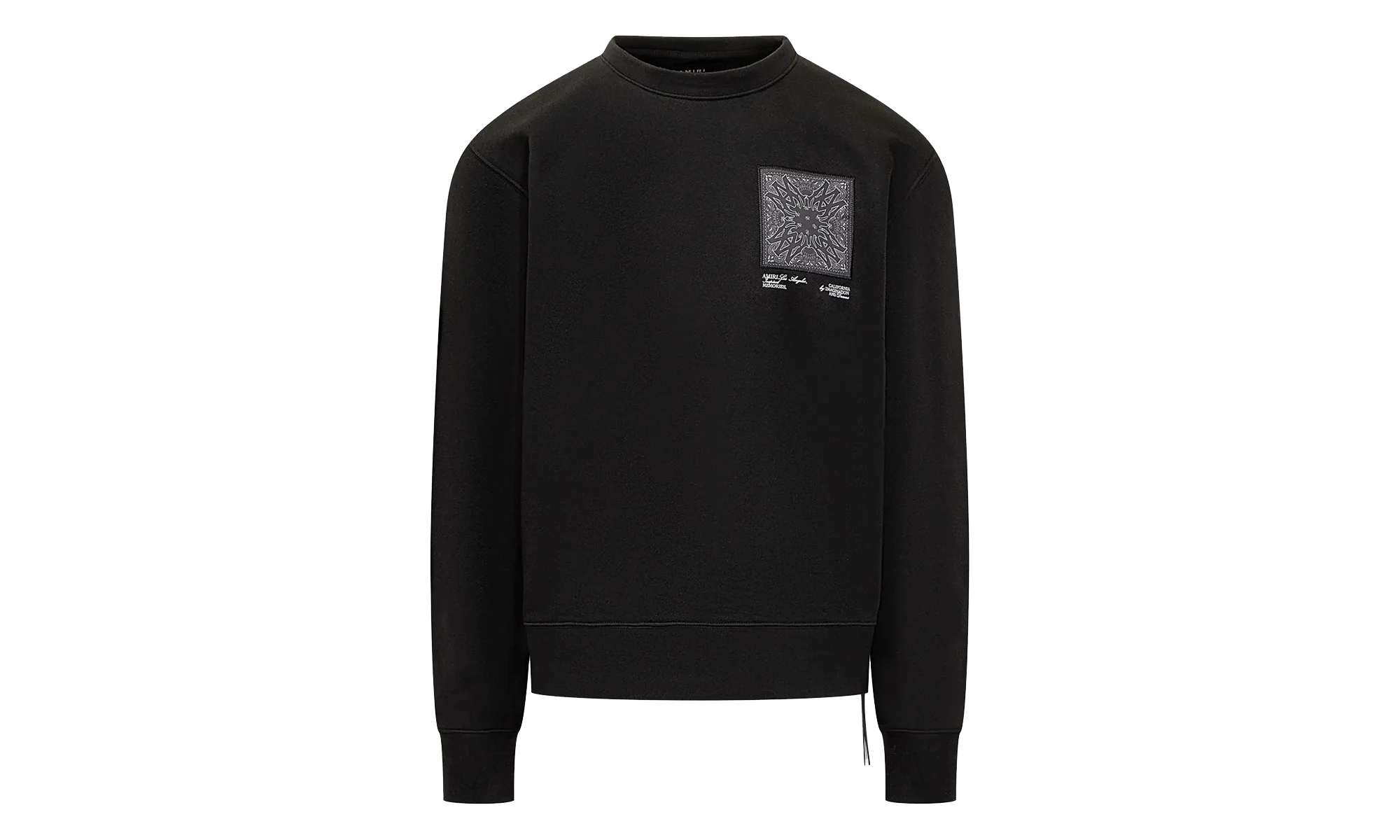 MA Bandana Silk Applique Logo Crewneck Sweatshirt "Black" AMJYCW1041