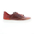 Bed Stu Azeli F319008 Womens Red Leather Lace Up Lifestyle Sneakers Shoes