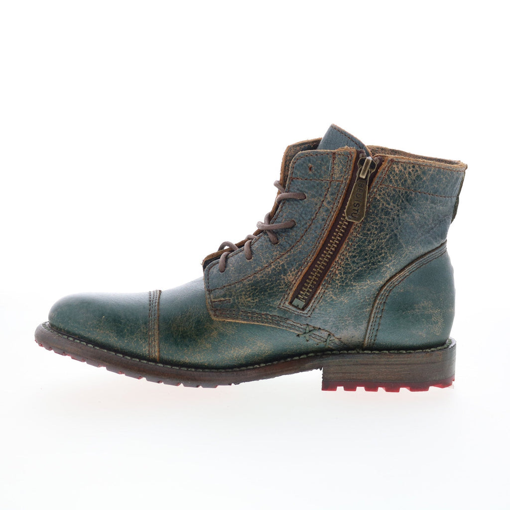 Bed Stu Bonnie II F321155 Womens Green Leather Lace Up Casual Dress Boots
