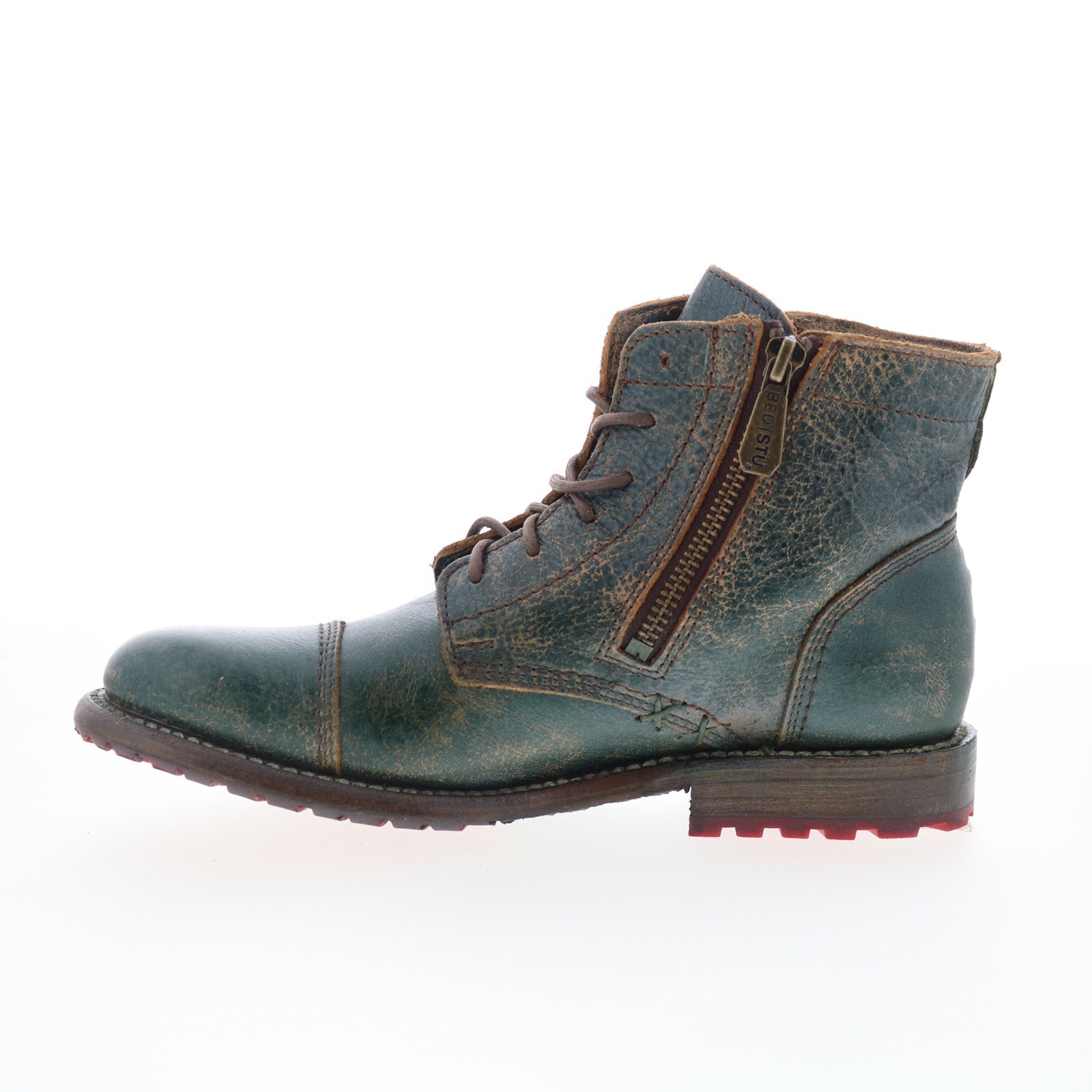Bed Stu Bonnie II F321155 Womens Green Leather Lace Up Casual Dress Boots