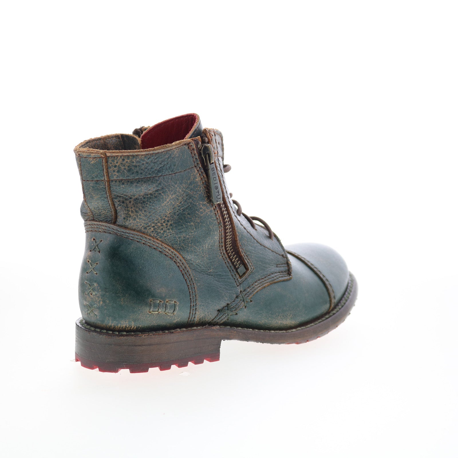 Bed Stu Bonnie II F321155 Womens Green Leather Lace Up Casual Dress Boots