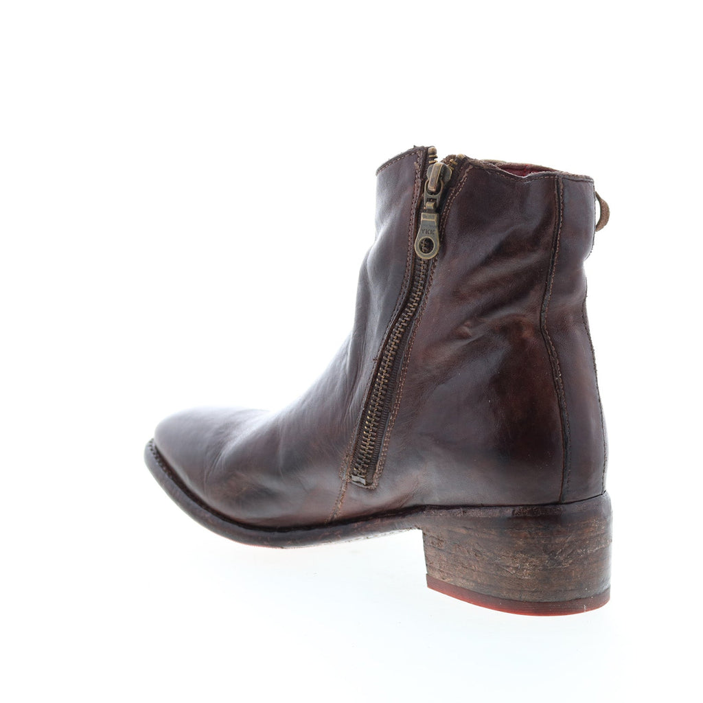 Bed Stu Aldina F328016 Womens Brown Leather Lace Up Ankle & Booties Boots