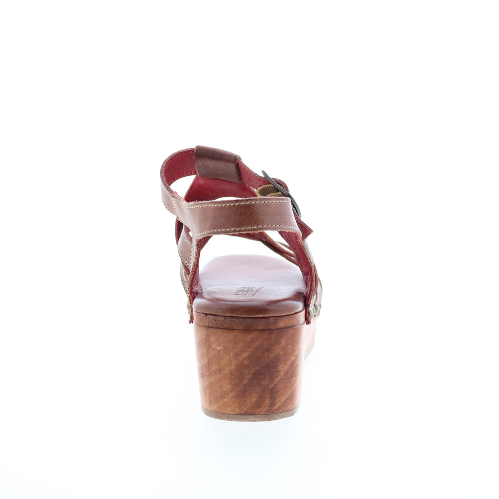 Bed Stu Shirley F399035 Womens Brown Leather Wedges Sandals Shoes