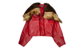 Leather Cropped N3B Jacket "Red" 12115561 RED