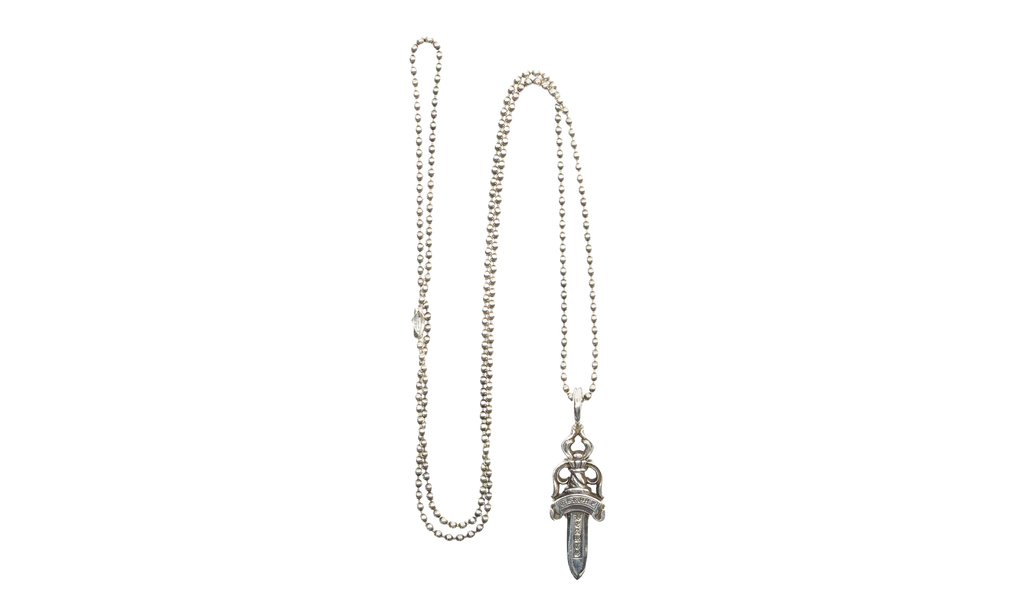 Ball Chain with Dagger Pendant "Silver" CHRM0747