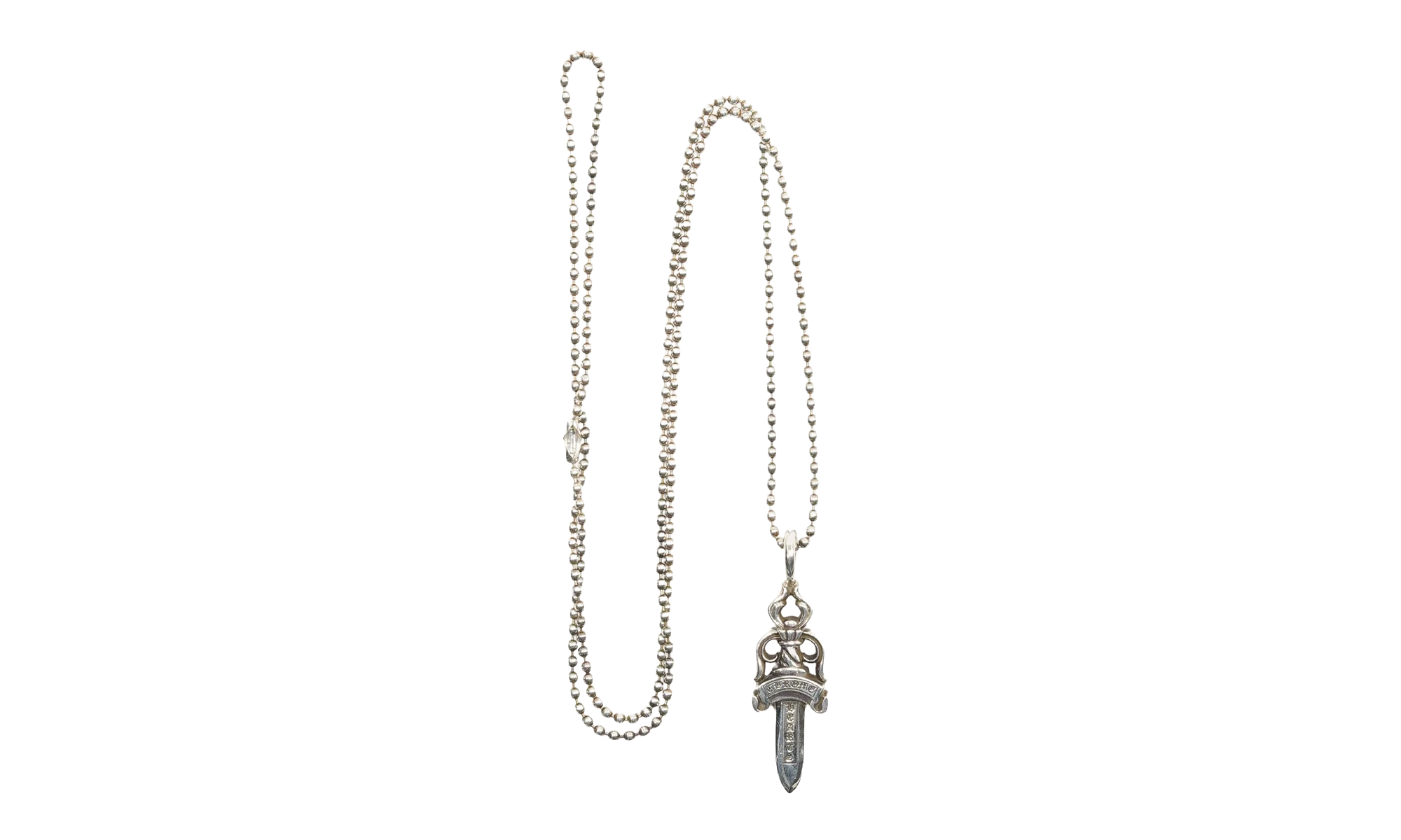 Ball Chain with Dagger Pendant "Silver" CHRM0747