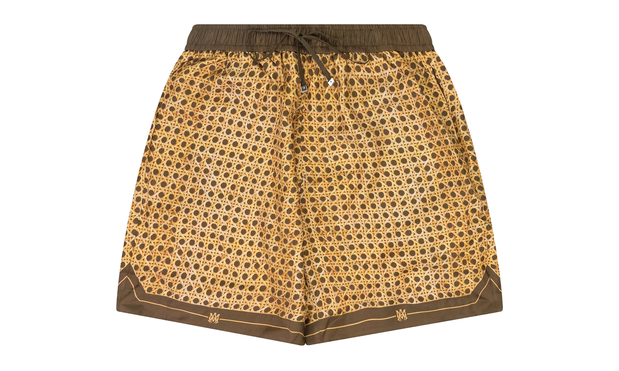 Weave Pattern Silk Shorts "Brown" SS22MPB017_Brown
