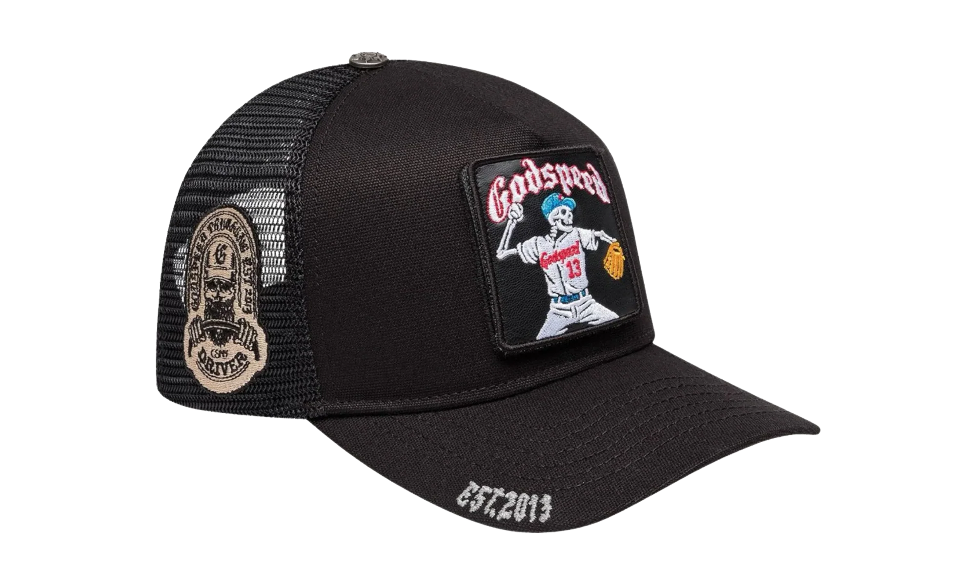 Interchangeable Patch Trucker Hat "Black" GS153