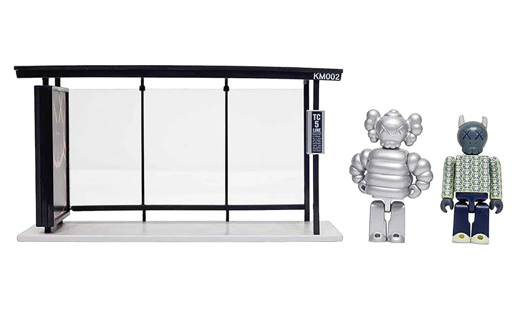 Medicom Bus Stop Series Volume 3 Vinyl Toy "Silver / Green" KAWS202468