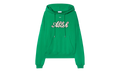 Varsity Print Cotton Hoodie "College Green" OMBB118S24FLE0055561