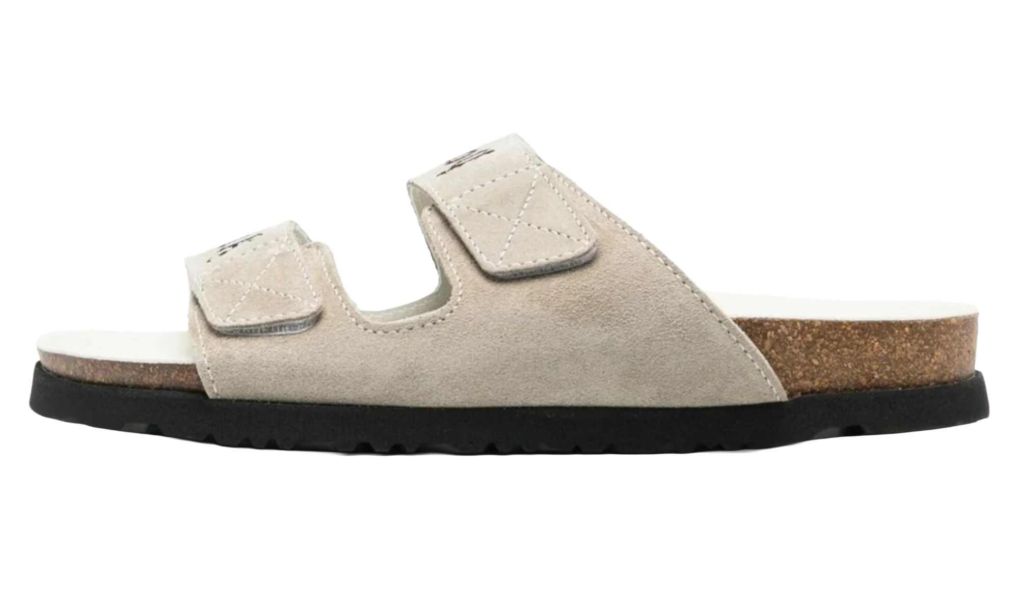 Logo Printed Slide Sandals "White/Grey" PMIH004F22LEA0010100