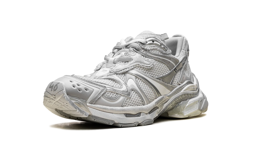 Runner Sneaker "Worn-Out - White Silver" 779066 W3RXP 9110