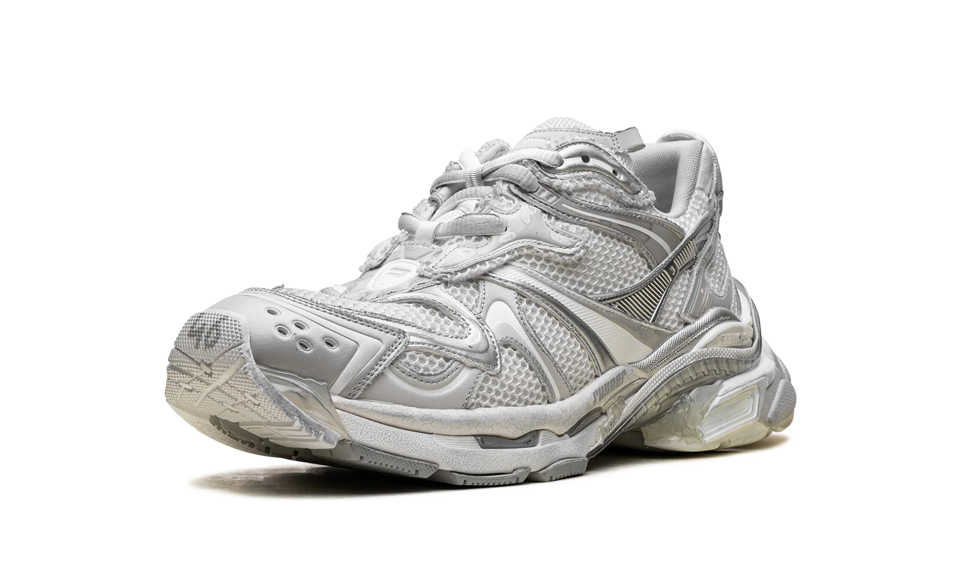 Runner Sneaker "Worn-Out - White Silver" 779066 W3RXP 9110