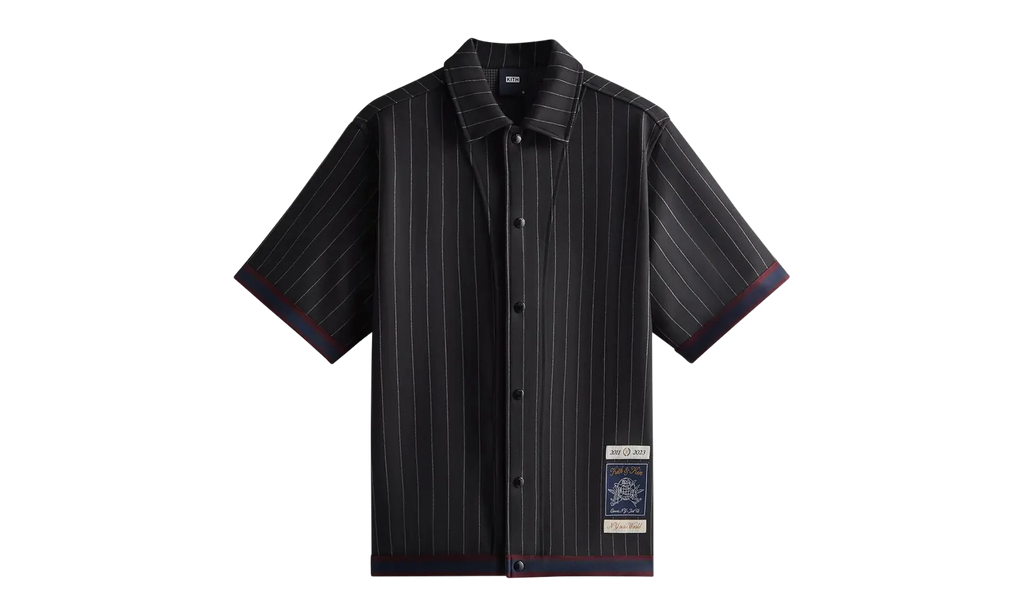 Pinstripe Woodpoint Shooting Shirt "Black" KHM031018 001