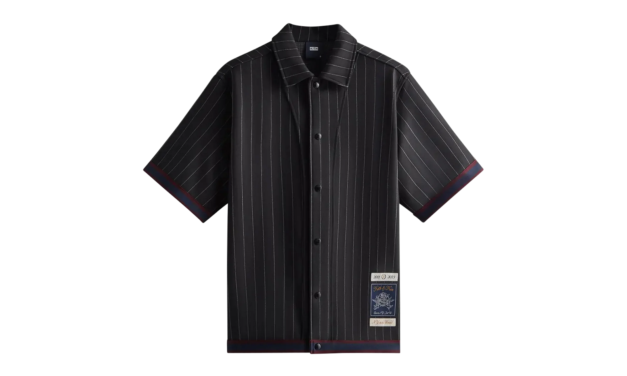 Pinstripe Woodpoint Shooting Shirt "Black" KHM031018 001