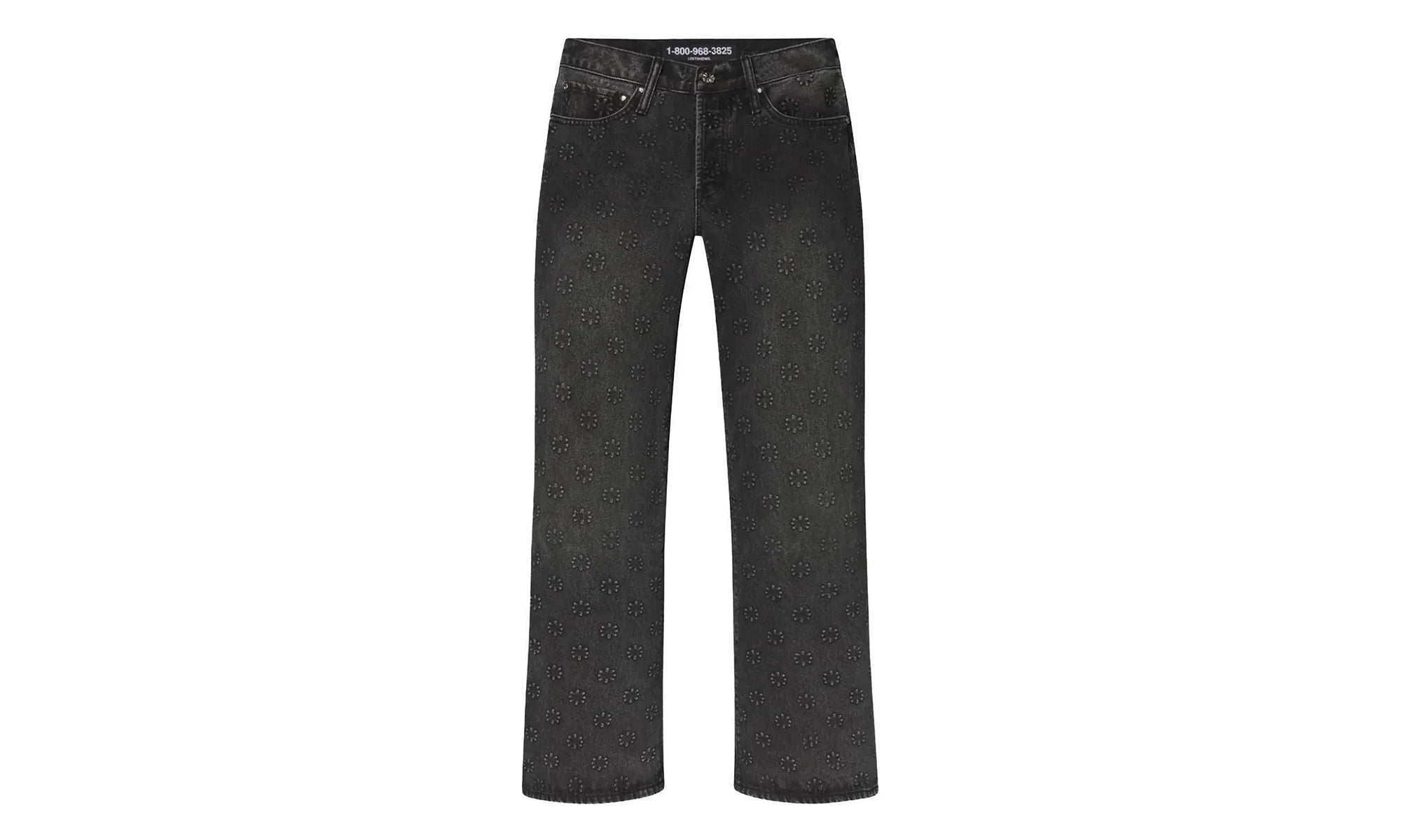 Embossed Denim Pants "Black" 10031655