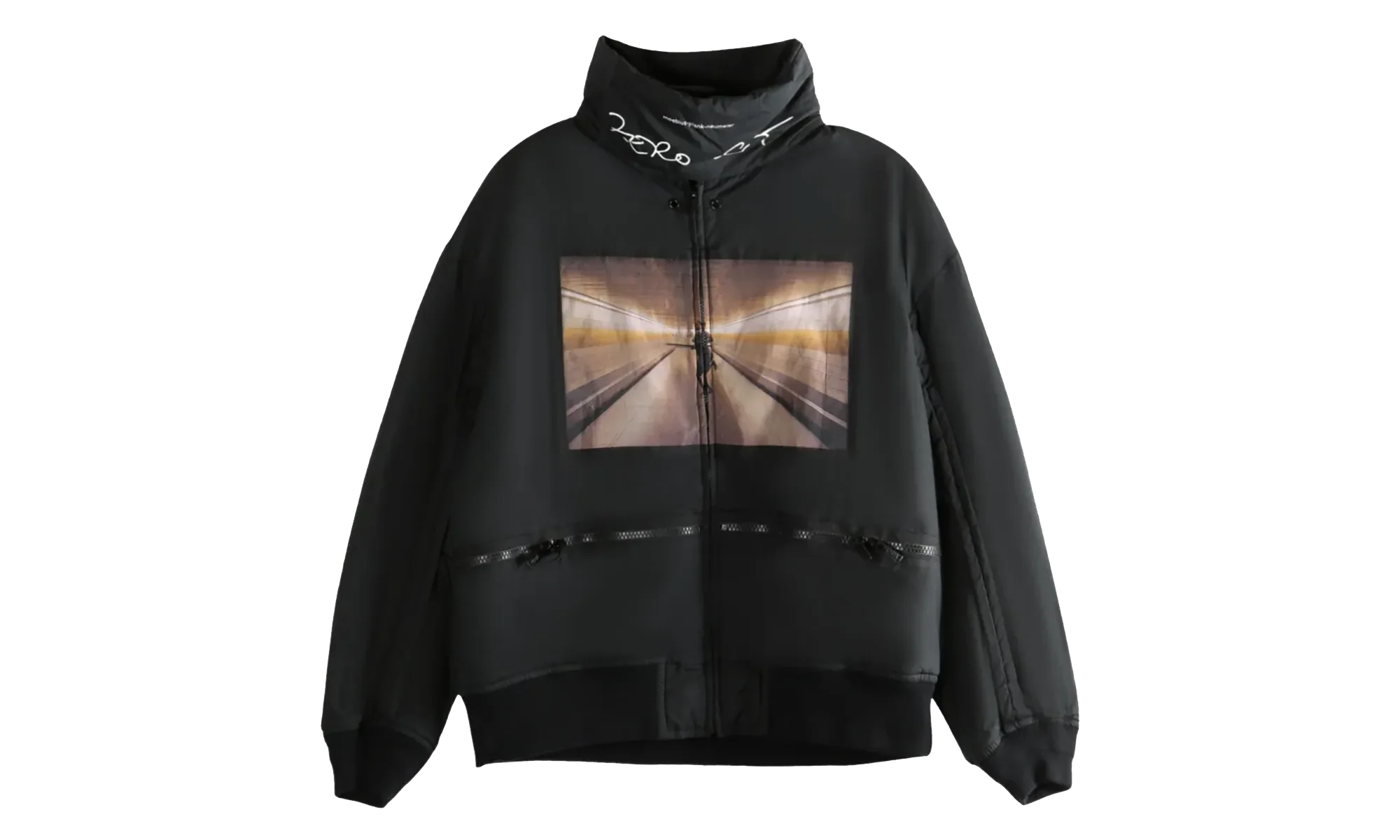 Elastic Hem Cotton Blouson Coat "Black" UC2E4207 BLAC