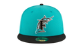 59FIFTY Florida Marlins Basics 1997 World Series Patch Fitted Hat "Nitro Teal / Black" 123451289605