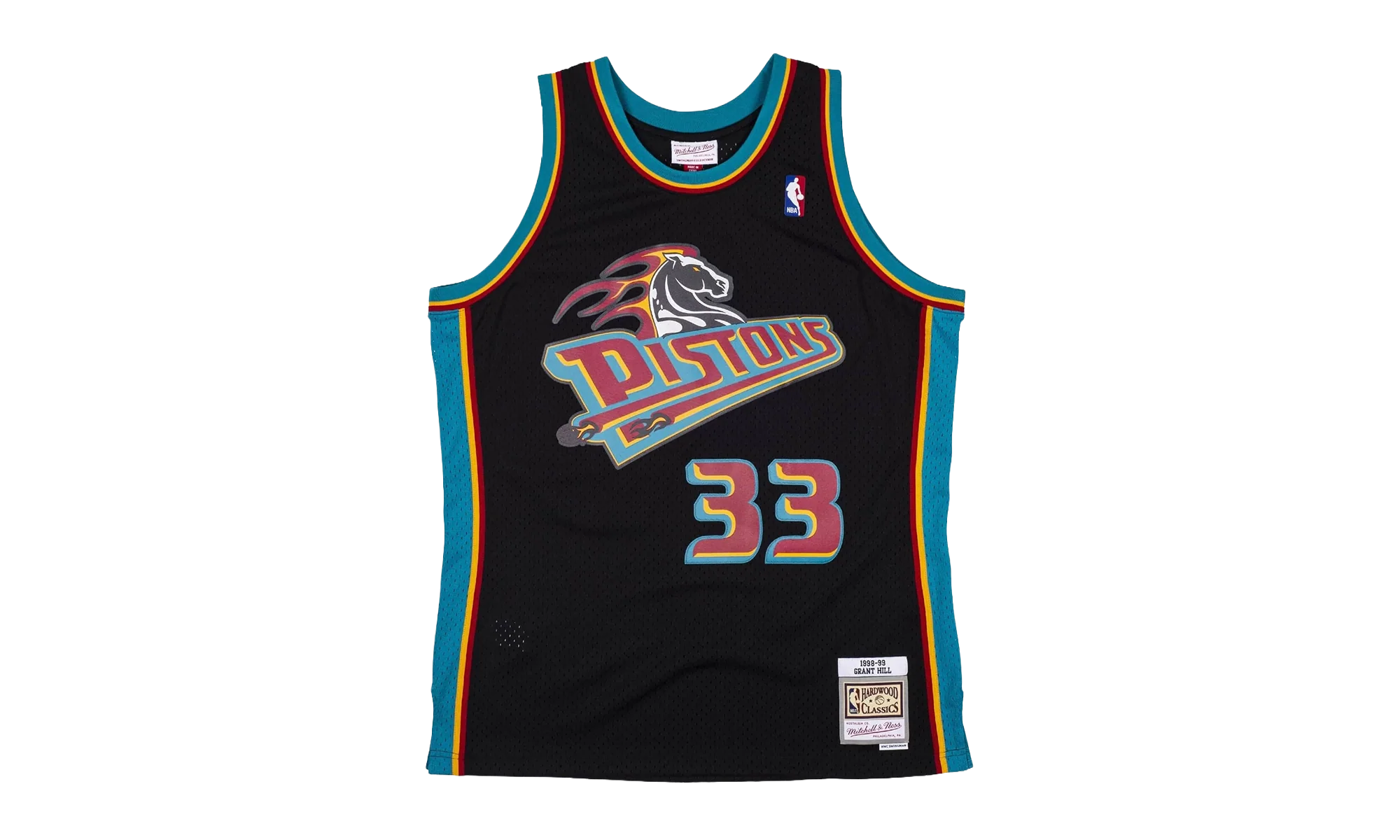 NBA Grant Hill Reload Swingman Jersey "1998 Detroit Pistons - Black" SMJYCP19295 DPIBLCK98GHI
