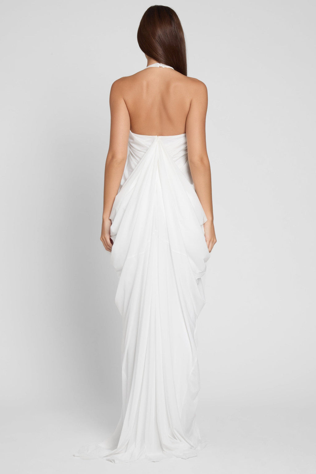 DH PRE-SPRING Series | "Aphrodite" Grecian Plunging Halter Maxi Gown