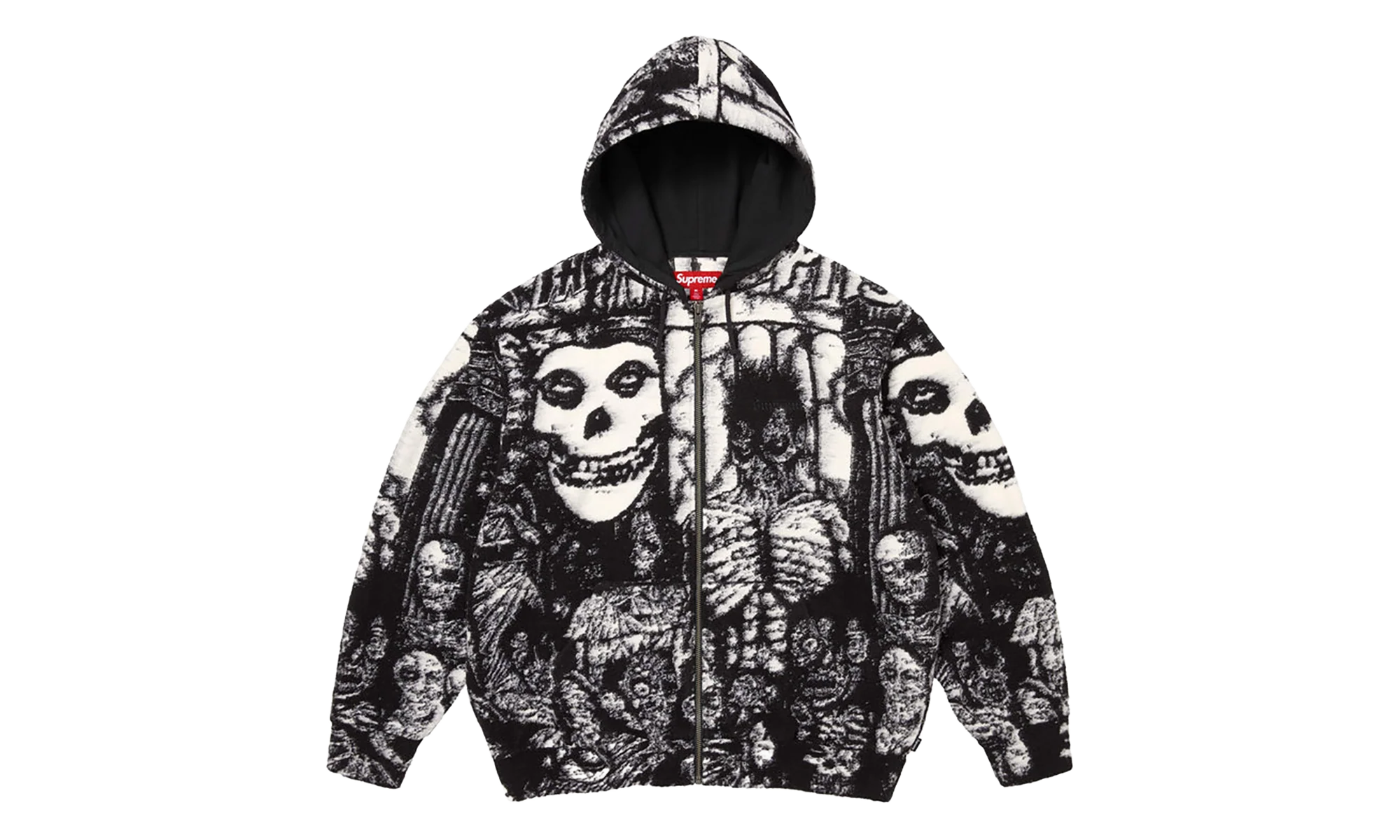 The Misfits® Zip Up Hooded Sweater "SS26 - Black" SU27403