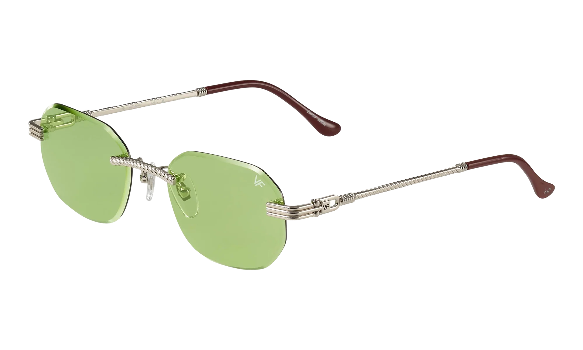 Hustler Rimless Drill Mount 24KT "White Gold / Lime Green" DMHU2 0039 42D4