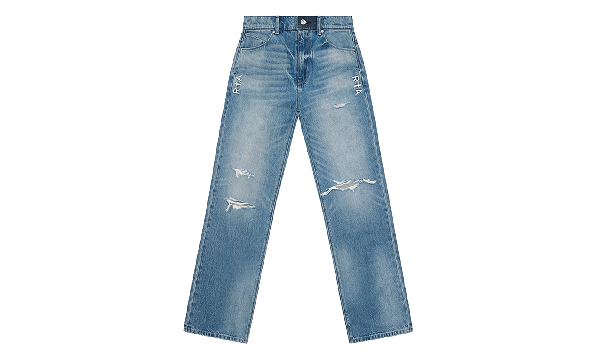 Jonas Straight Leg Jeans "Ripped Medium Wash" MF24D673 B1327RMEDW