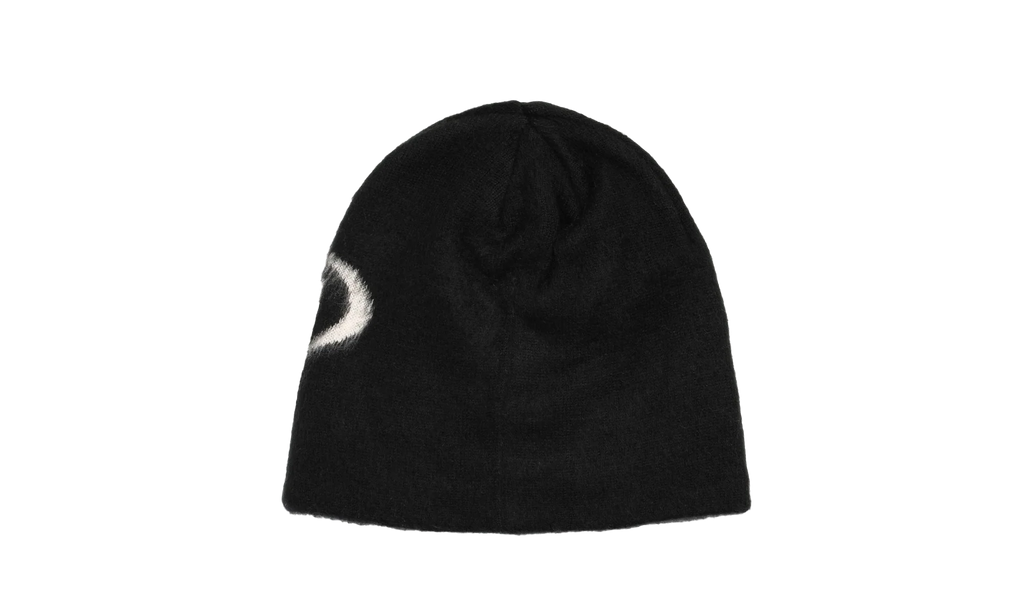 Brushed oval skullcap "Black" STUS330