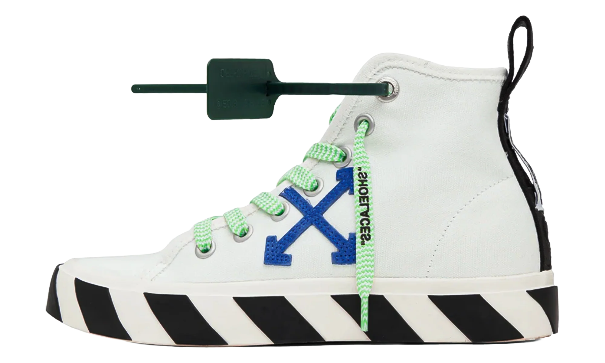 OFF-WHITE Vulcanized Mid Top "White Blue Arrow" 222607M236010