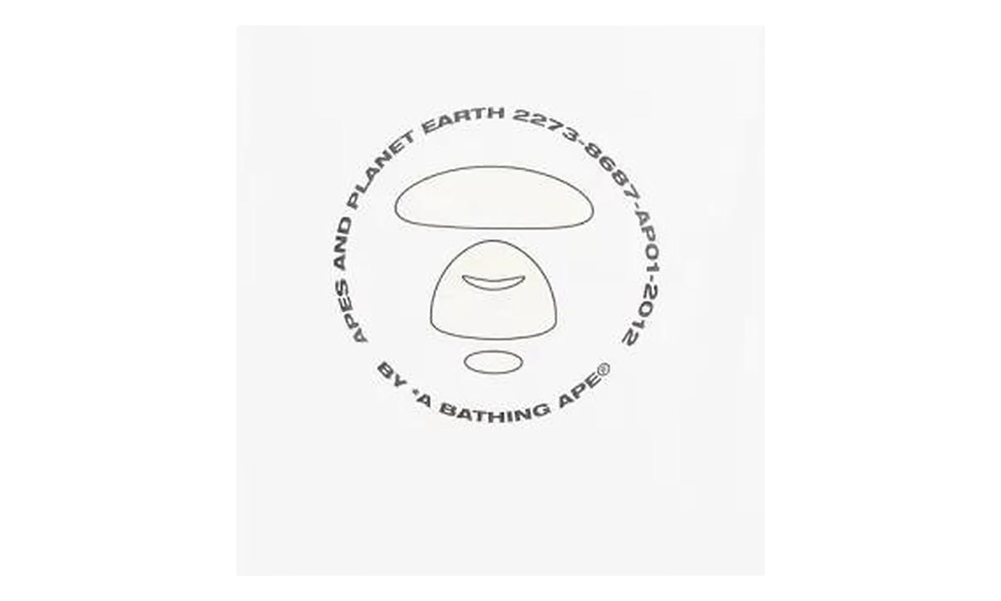 AAPE Planet Earth Logo T-Shirt "White" BZNLT63GL