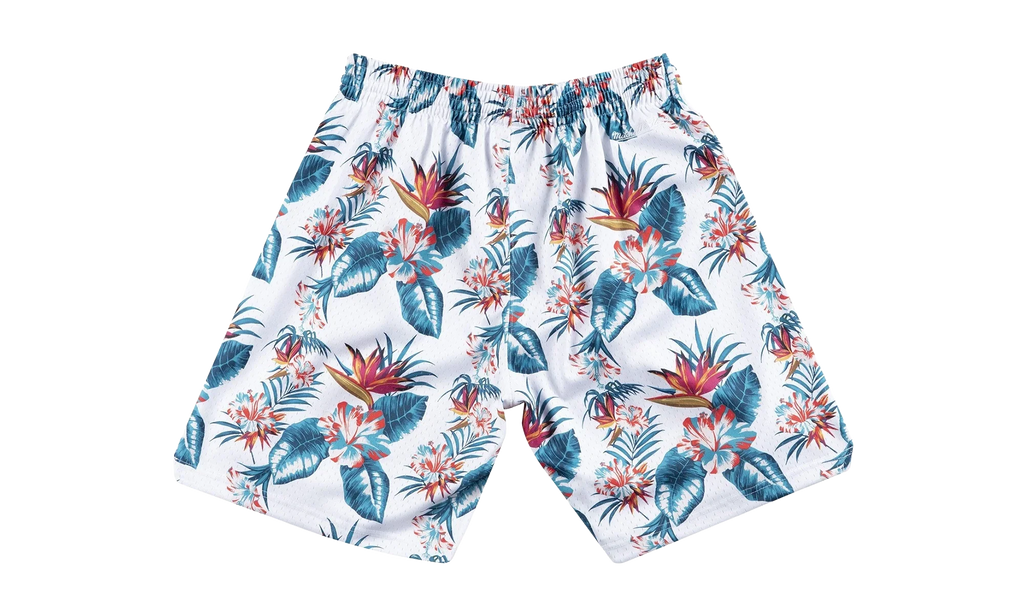 NBA Floral Mesh Shorts "Boston Celtics - White" SHORMG18023 BCEPTWH1