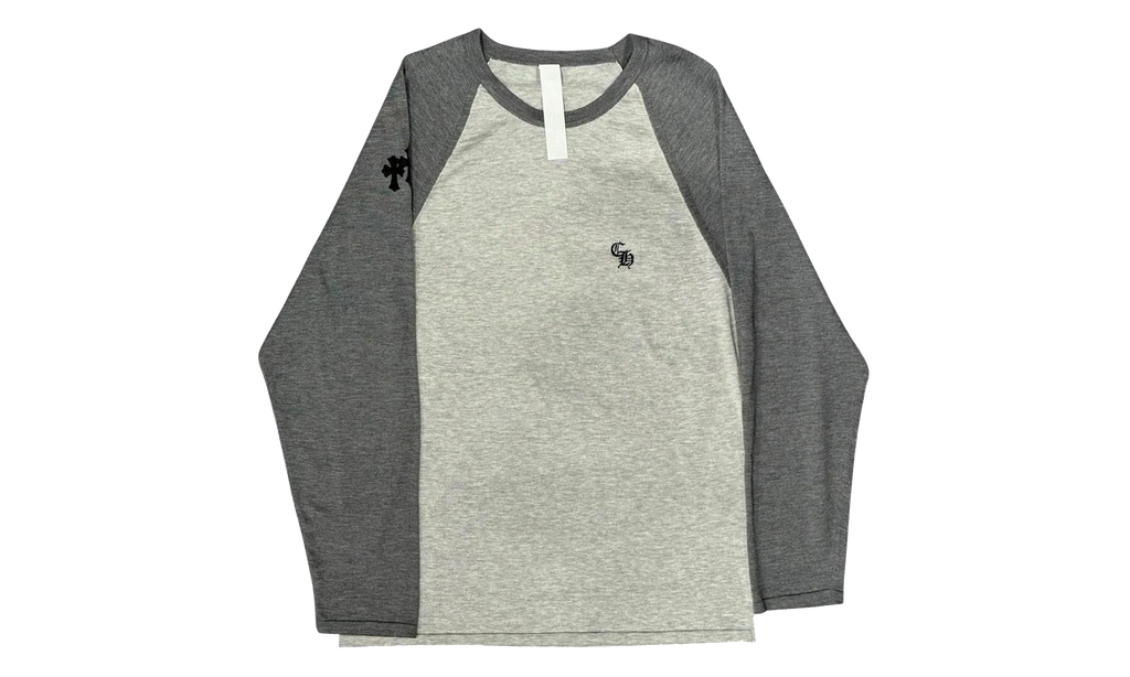 Henley Baseball 3 Cross Patch Longsleeve T-Shirt "Grey" CHRM1137