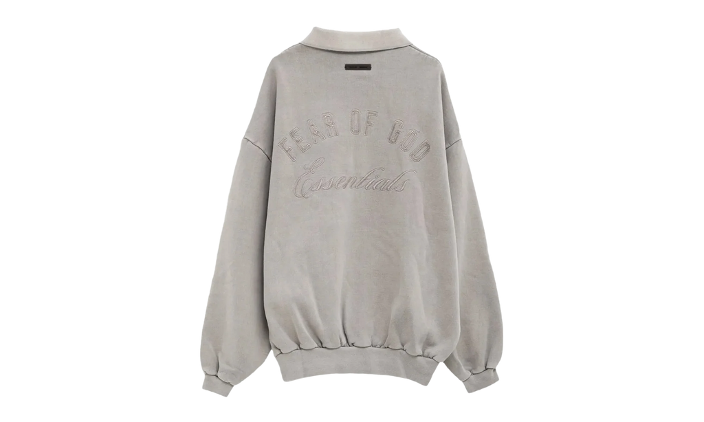 Embroidered Classic Polo Sweatshirt "Smoke Grey" 192HO252041F